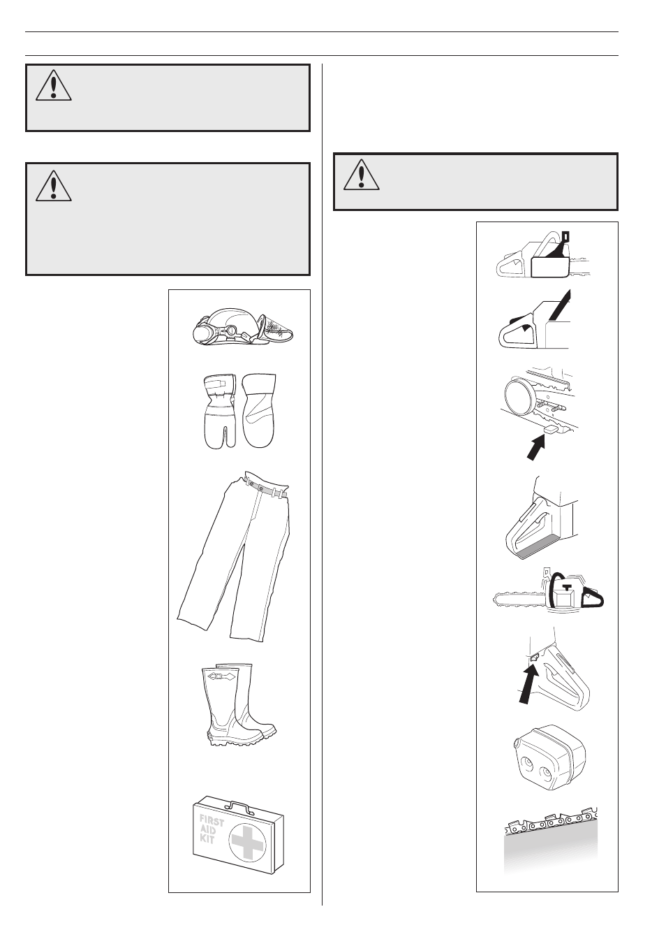 Safety instructions, Chain saw safety equipment, Personal protective equipment | Jonsered 2054 User Manual | Page 4 / 36