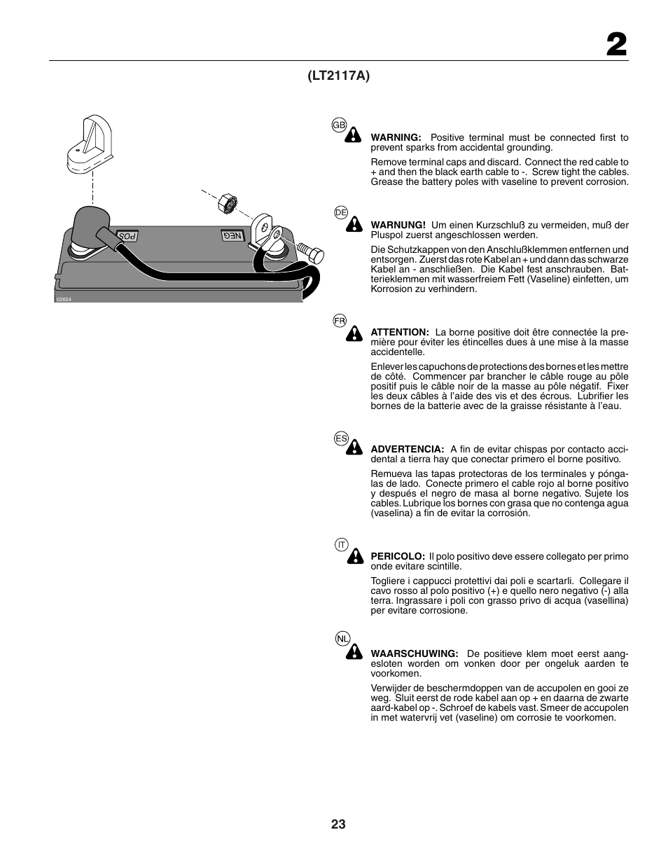 Jonsered LT2118A User Manual | Page 23 / 68