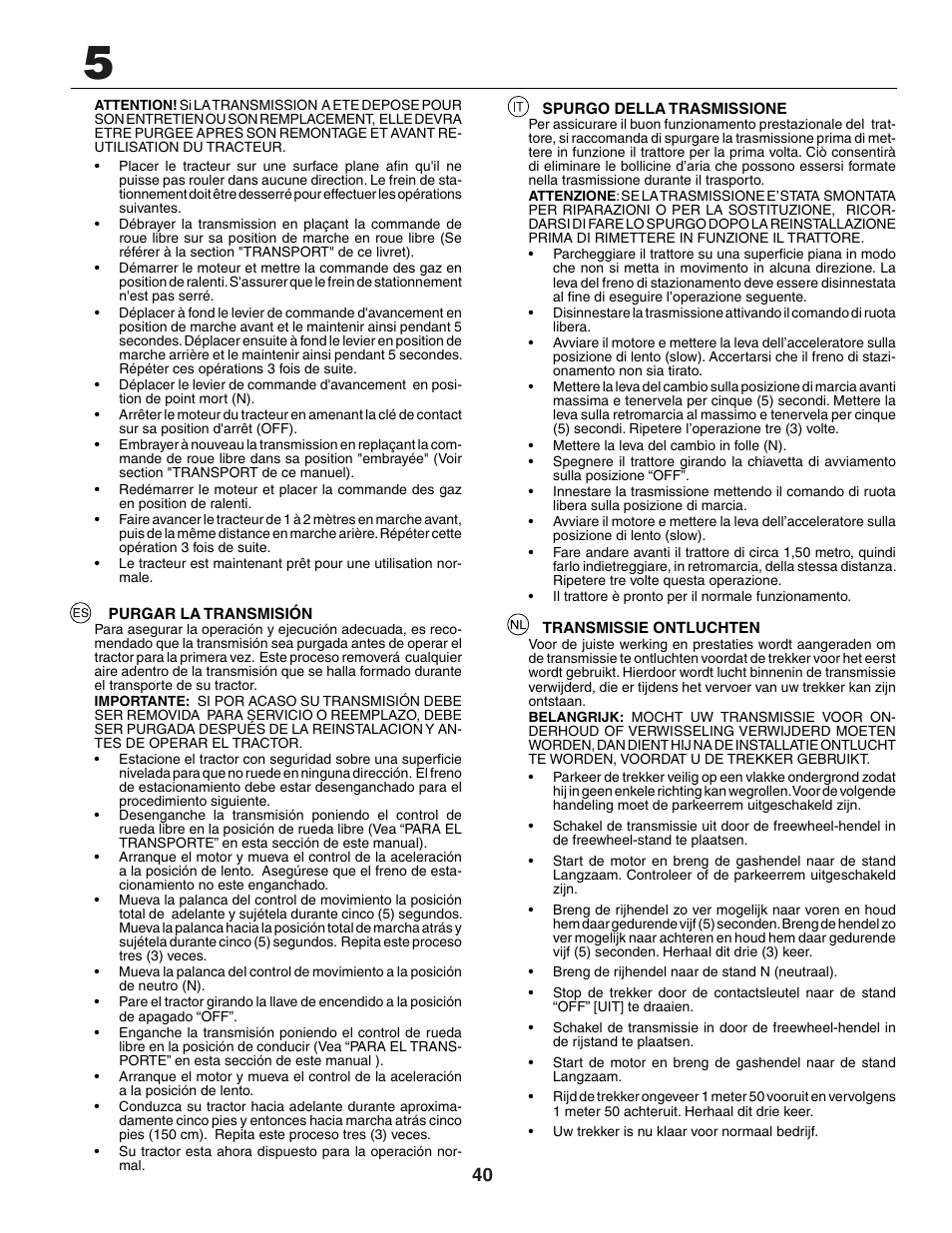 Jonsered LT2118A User Manual | Page 40 / 68