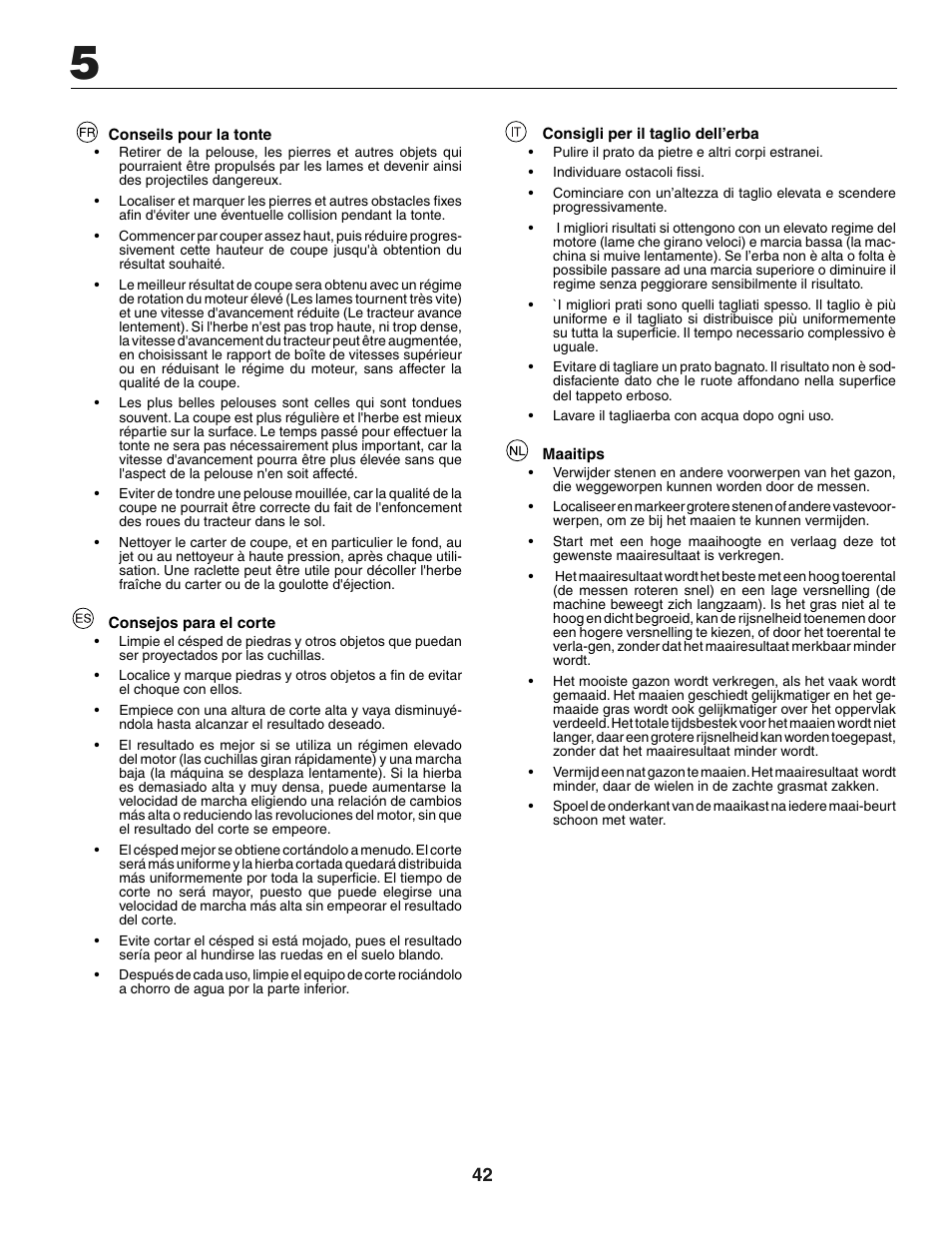 Jonsered LT2118A User Manual | Page 42 / 68