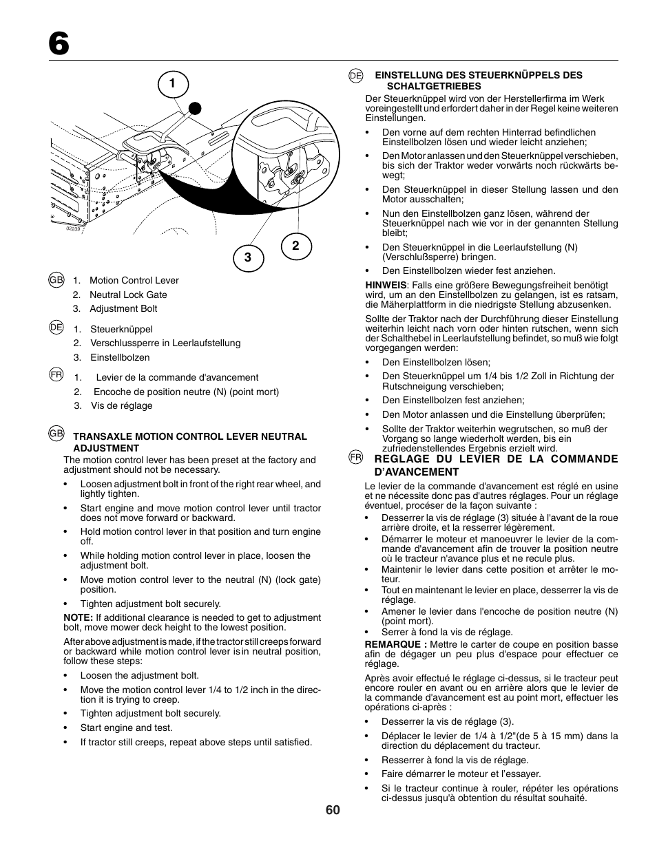 Jonsered LT2118A User Manual | Page 60 / 68