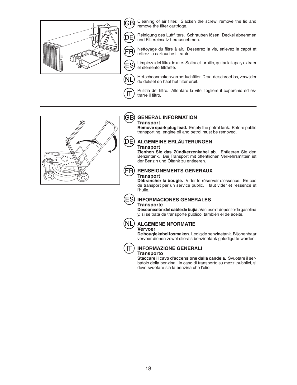 Jonsered LM2155MD User Manual | Page 18 / 20