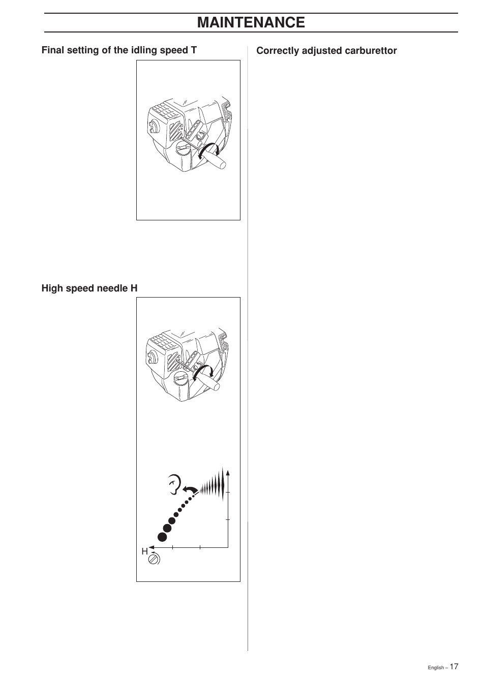 Maintenance | Jonsered GT2125L User Manual | Page 17 / 28