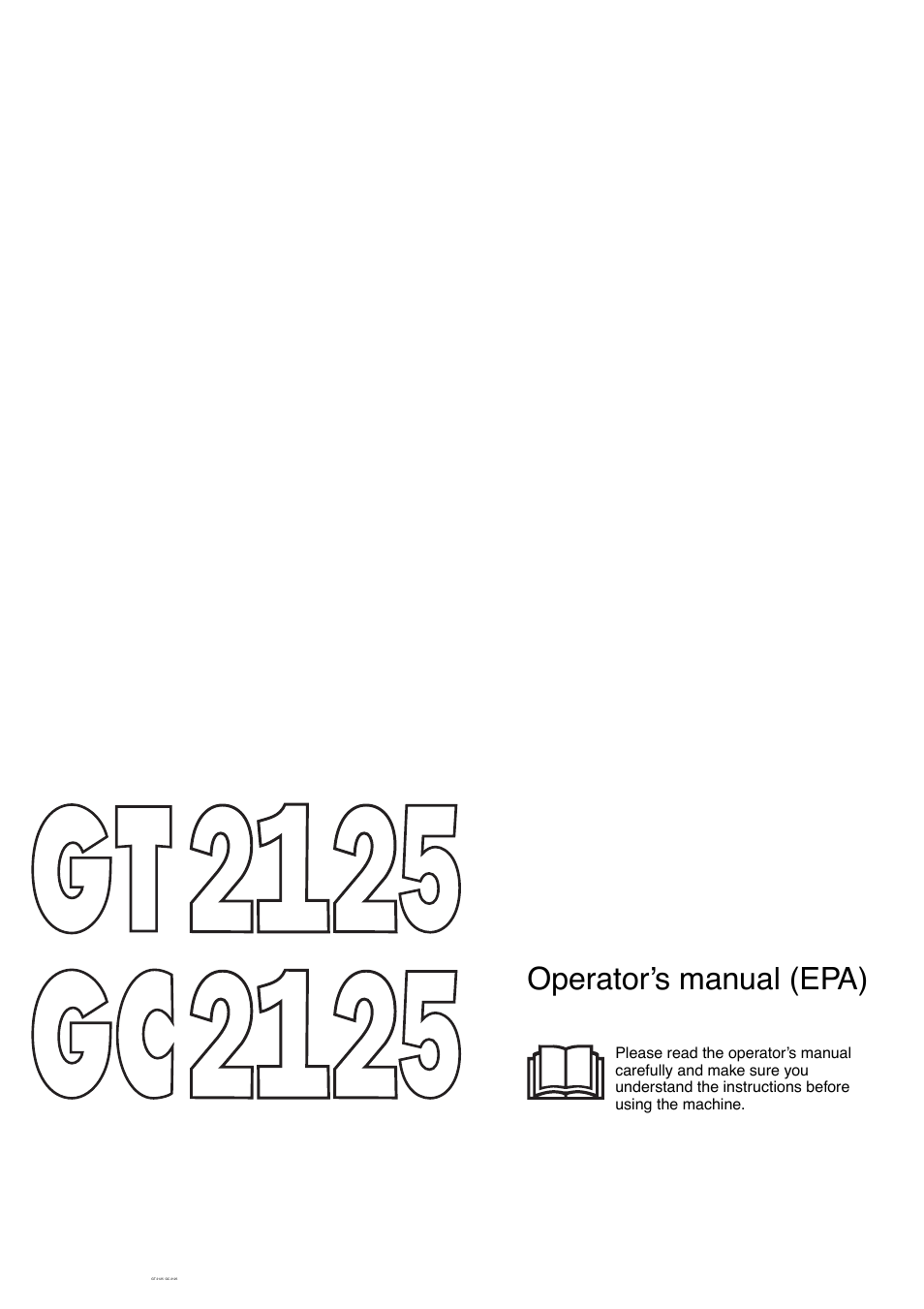 Jonsered GT 2125 User Manual | 32 pages