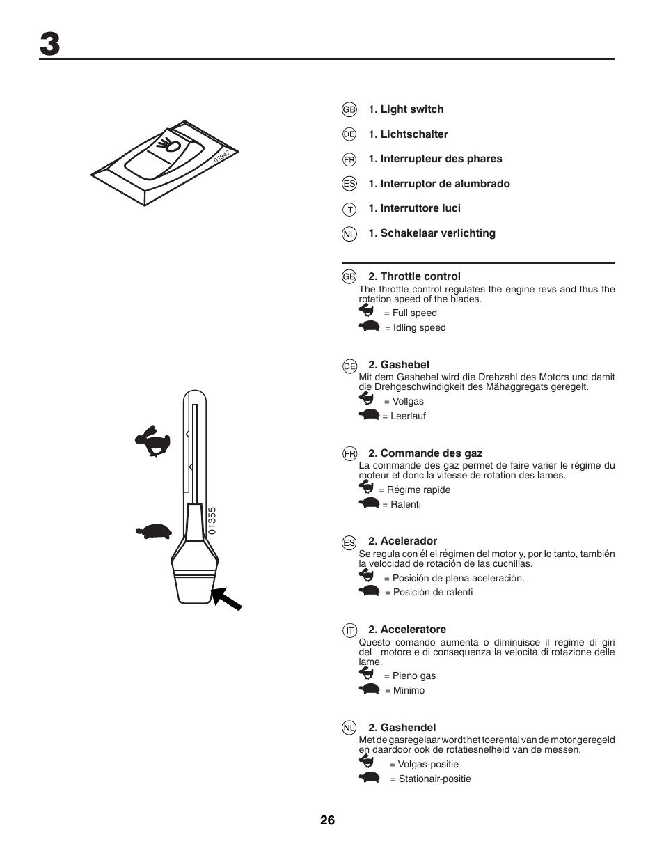 Jonsered CE LT2216 User Manual | Page 26 / 76