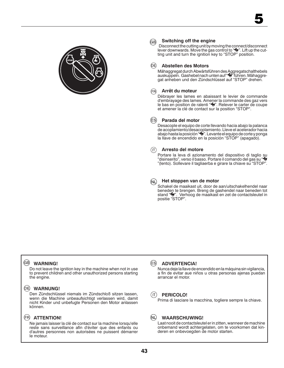 Jonsered CE LT2216 User Manual | Page 43 / 76