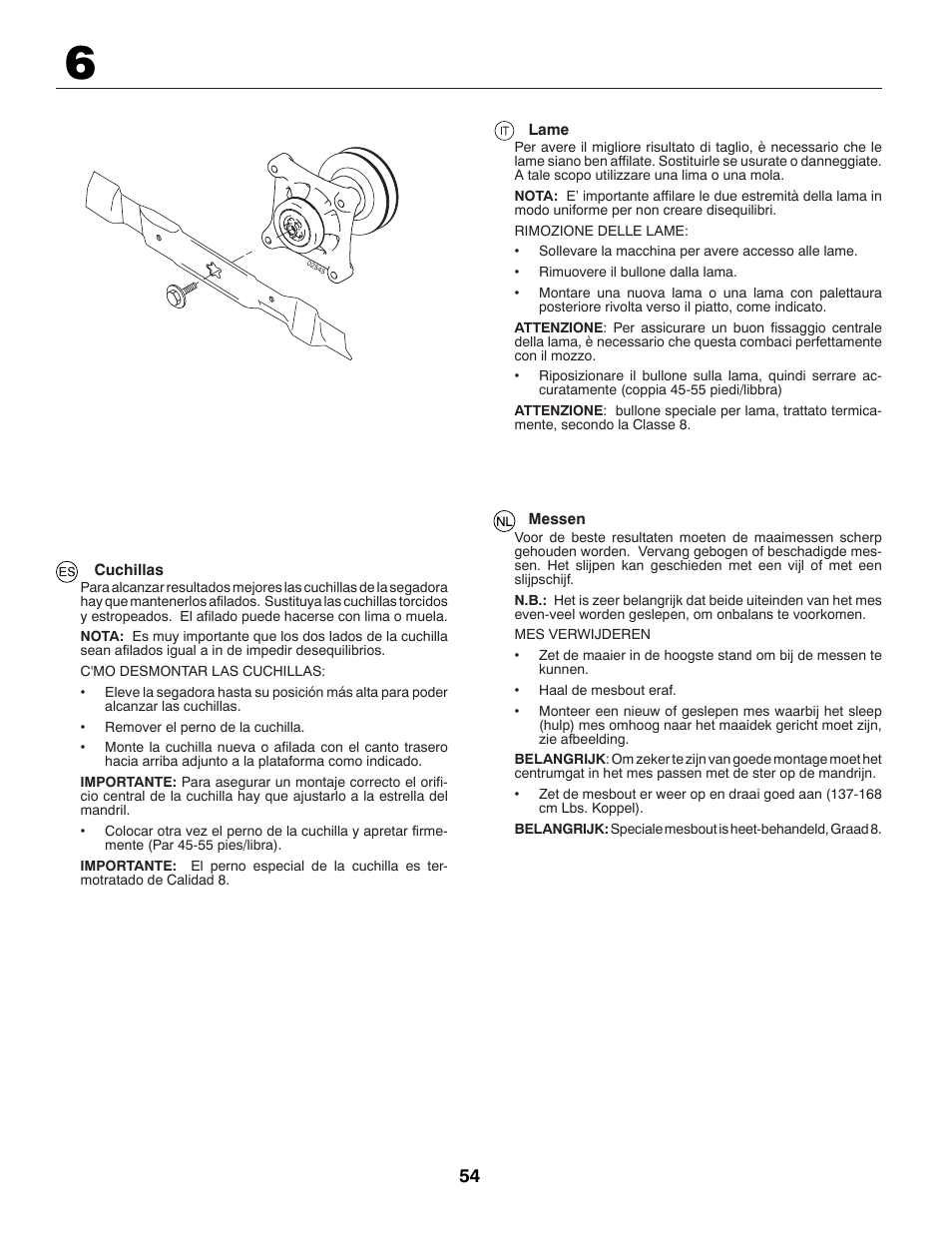 Jonsered CE LT2216 User Manual | Page 54 / 76
