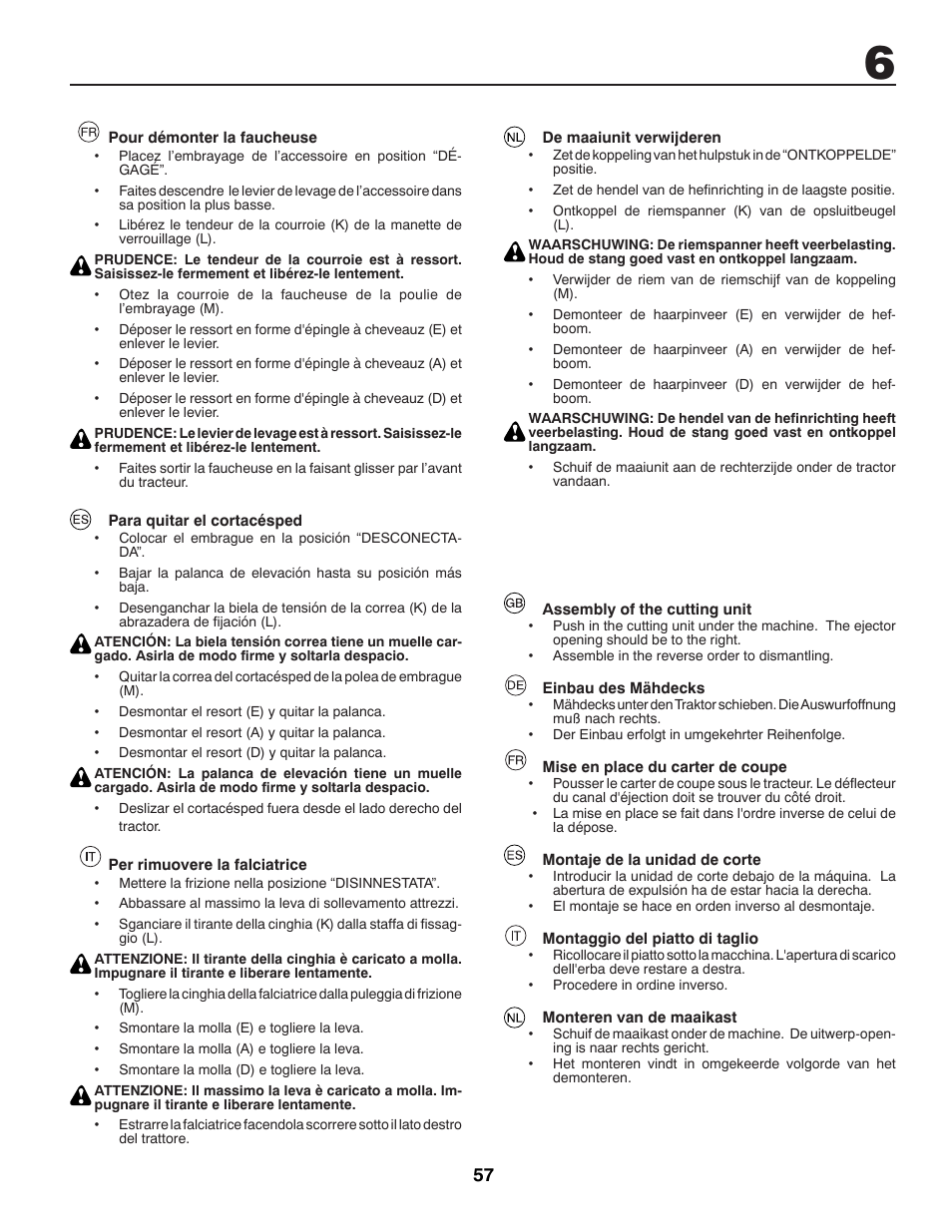 Jonsered CE LT2216 User Manual | Page 57 / 76