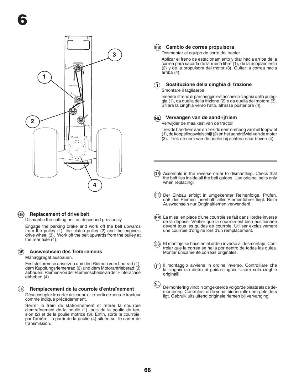 Jonsered CE LT2216 User Manual | Page 66 / 76