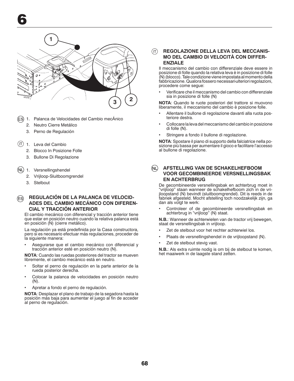 Jonsered CE LT2216 User Manual | Page 68 / 76