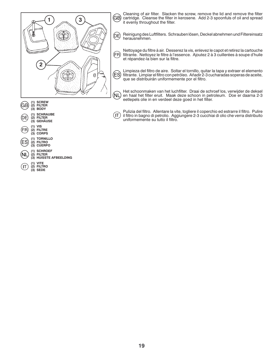 Jonsered LM2150SM User Manual | Page 19 / 20