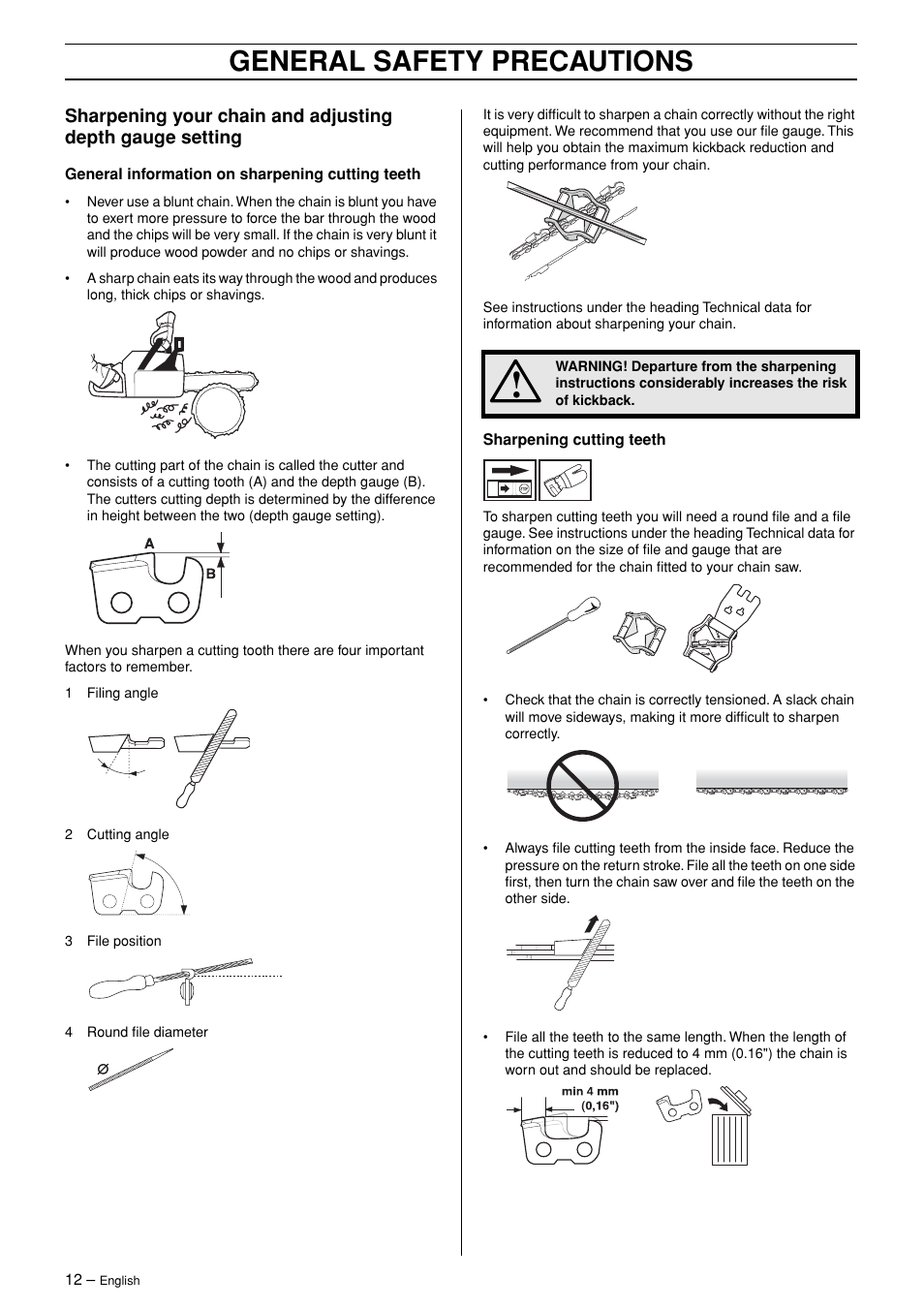 General safety precautions | Jonsered CS 2171 User Manual | Page 12 / 40