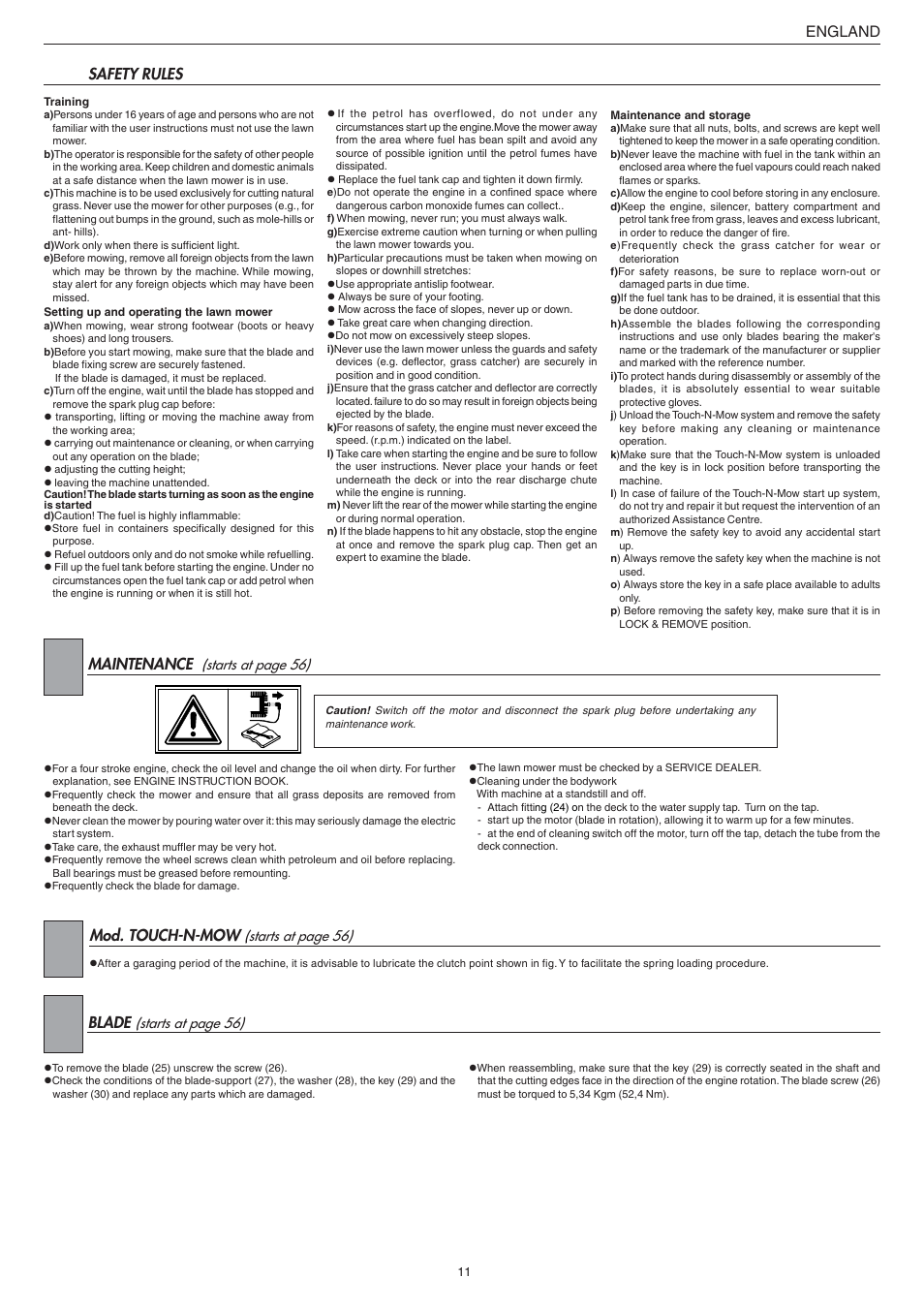 Jonsered LM2147CMD AUTO START User Manual | Page 12 / 61