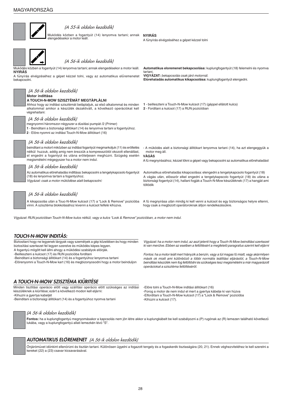 Jonsered LM2147CMD AUTO START User Manual | Page 29 / 61