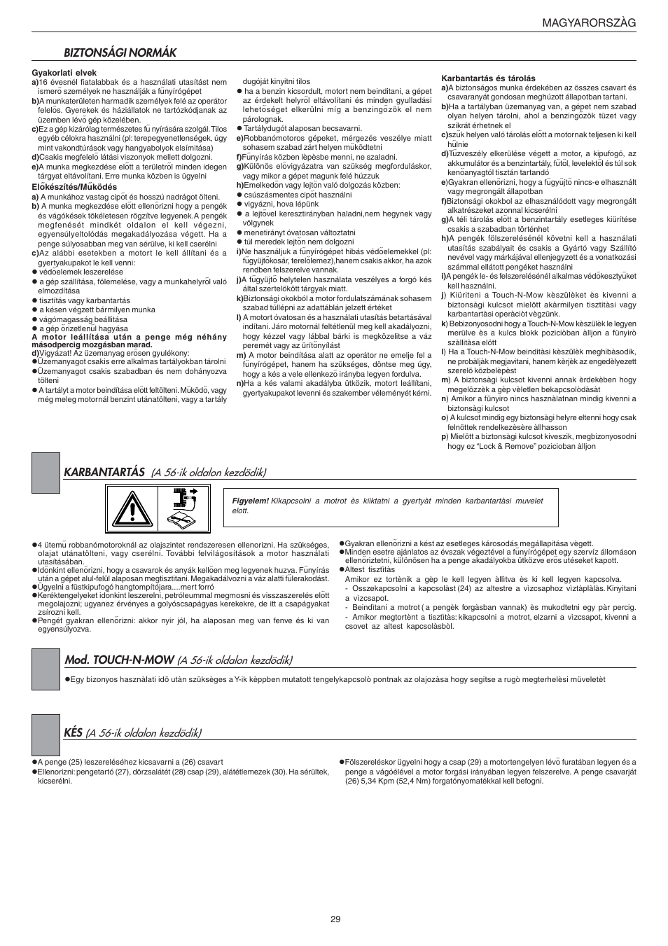 Jonsered LM2147CMD AUTO START User Manual | Page 30 / 61
