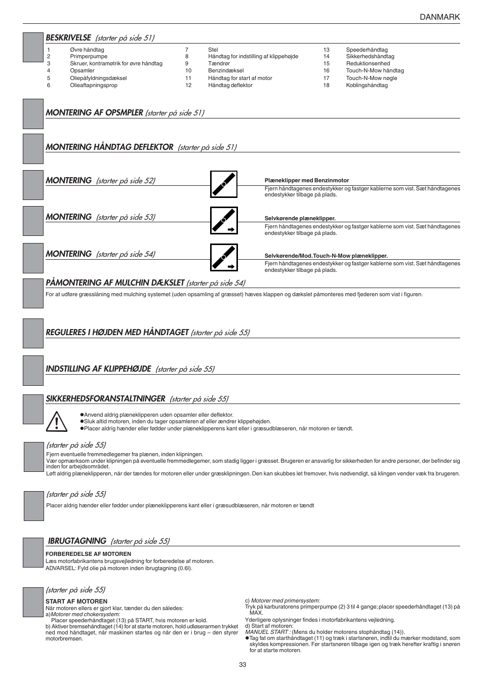Jonsered LM2147CMD AUTO START User Manual | Page 34 / 61