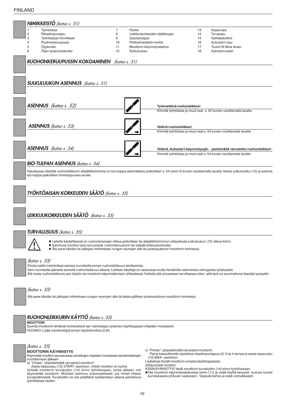 Jonsered LM2147CMD AUTO START User Manual | Page 43 / 61