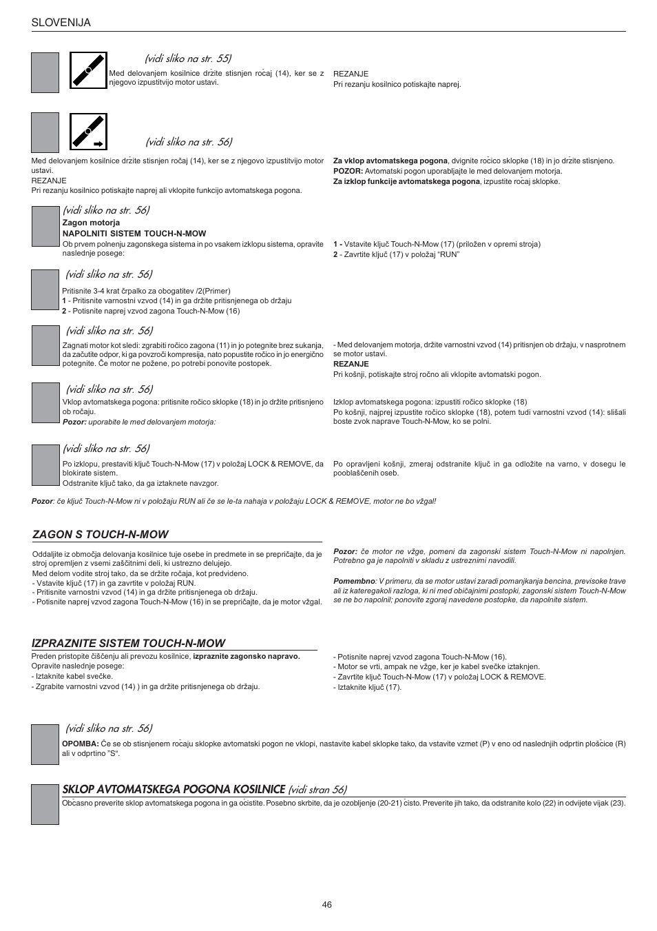 Jonsered LM2147CMD AUTO START User Manual | Page 47 / 61