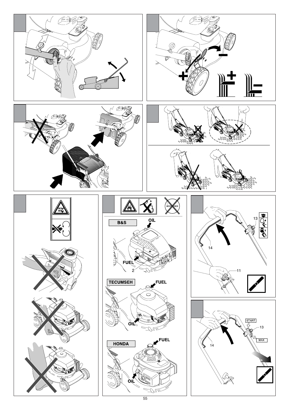 Jonsered LM2147CMD AUTO START User Manual | Page 56 / 61