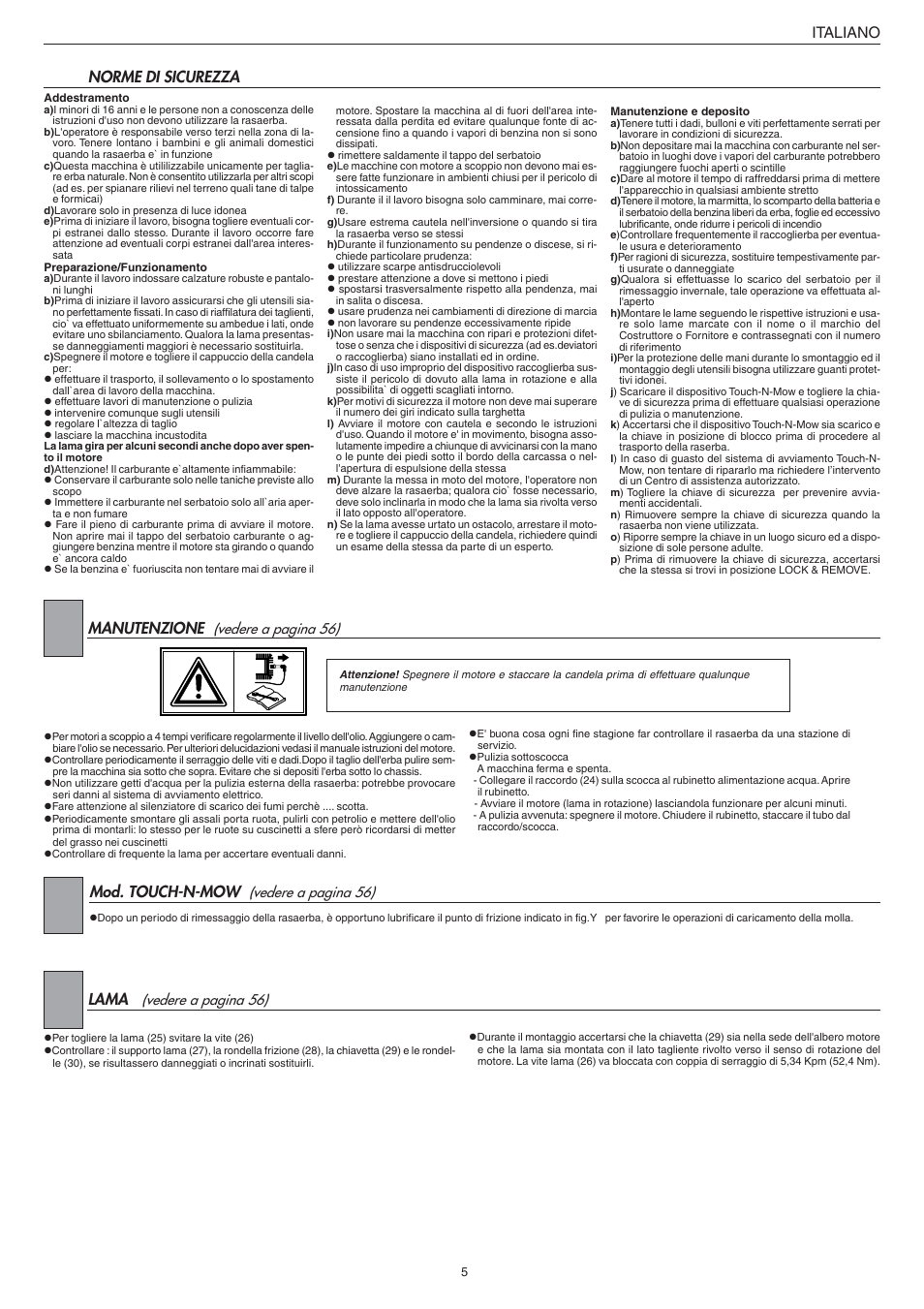 Jonsered LM2147CMD AUTO START User Manual | Page 6 / 61