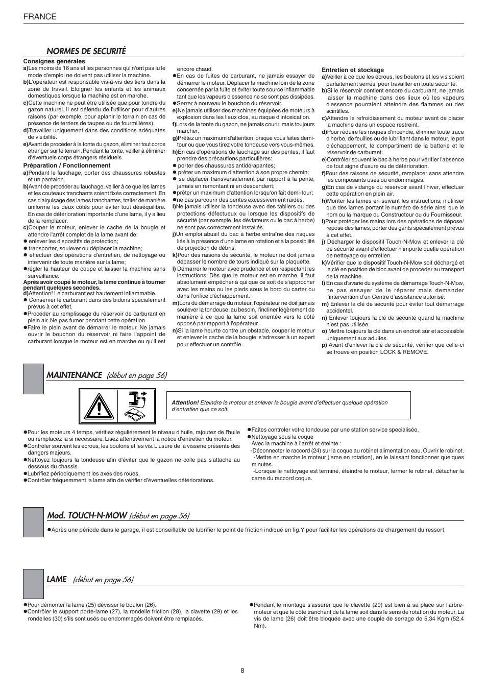 Jonsered LM2147CMD AUTO START User Manual | Page 9 / 61