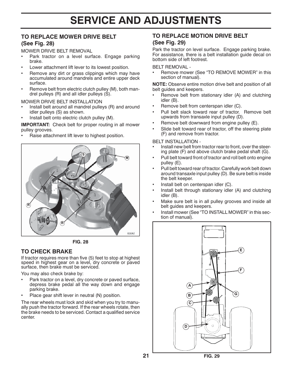 Service and adjustments | Jonsered LT2216 User Manual | Page 21 / 28