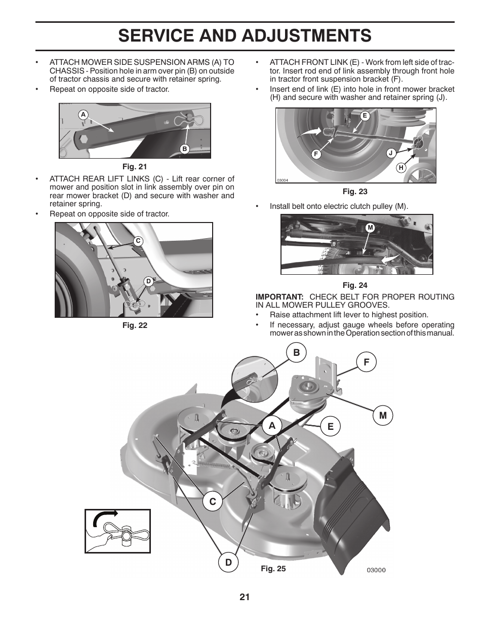 Service and adjustments | Jonsered LT2218A User Manual | Page 21 / 32