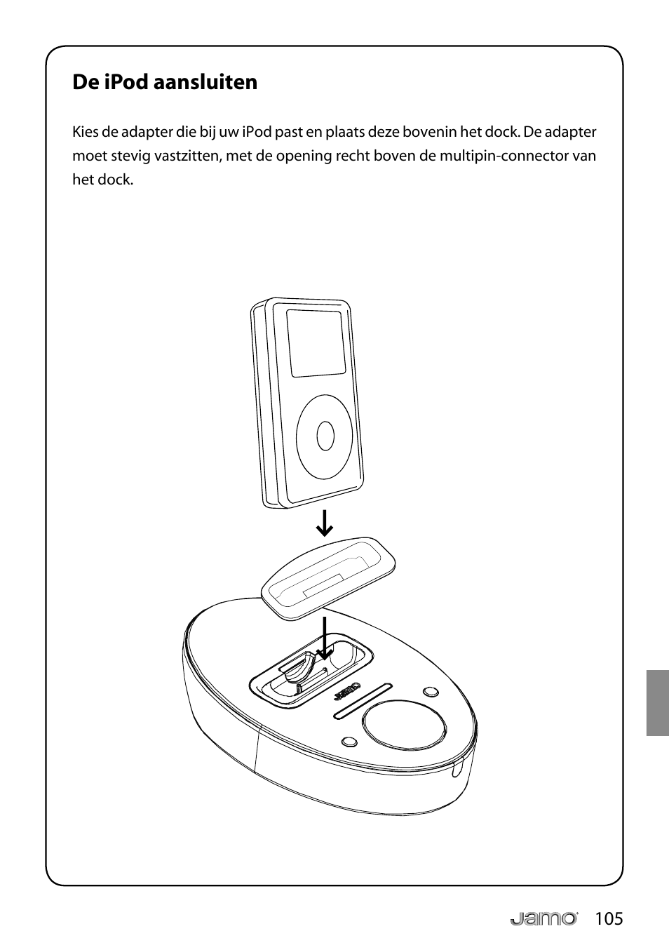 De ipod aansluiten | JAMO i Series I300 User Manual | Page 105 / 124