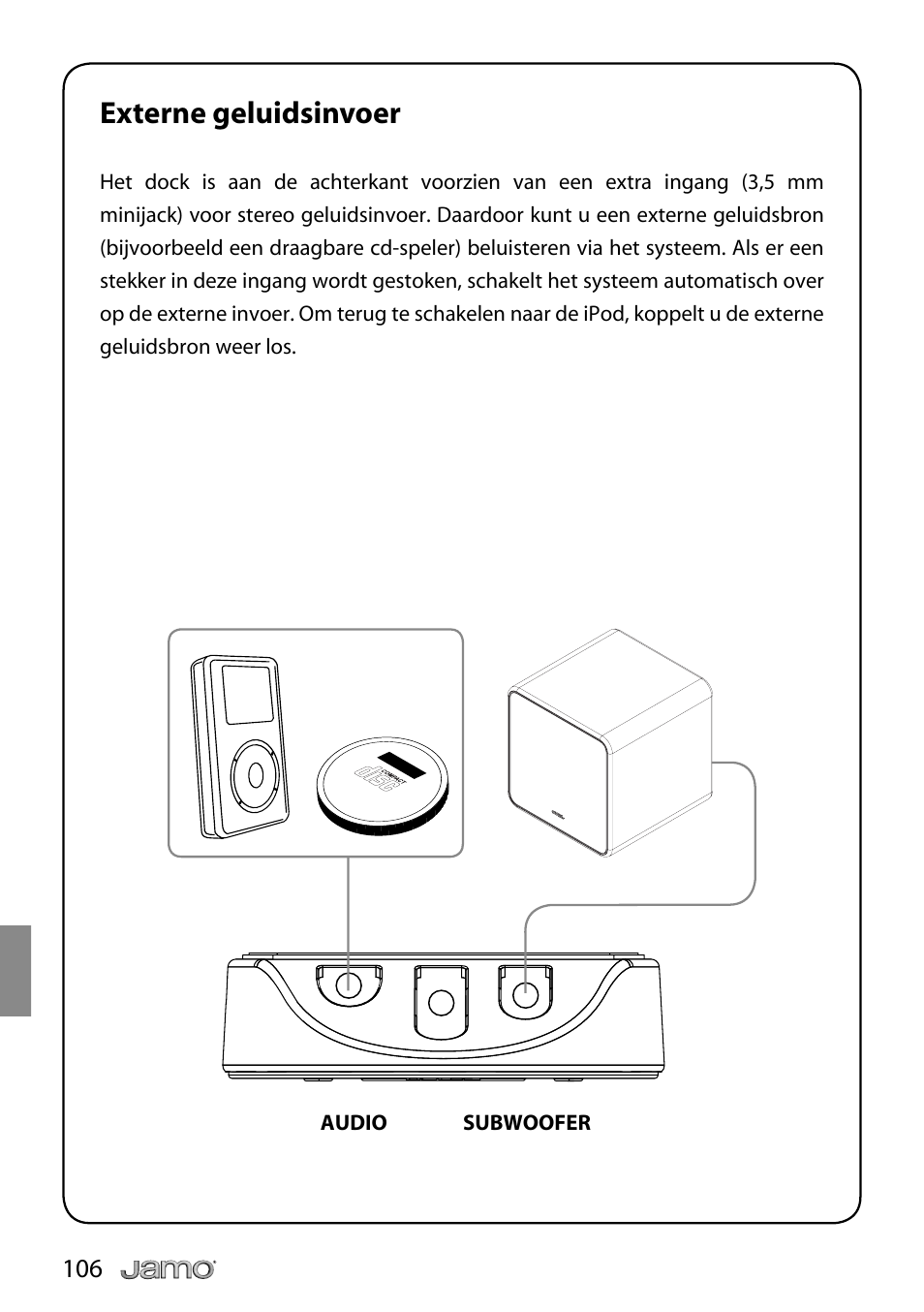 Externe geluidsinvoer | JAMO i Series I300 User Manual | Page 106 / 124