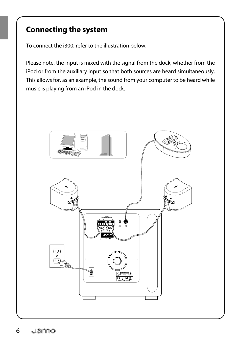 Connecting the system | JAMO i Series I300 User Manual | Page 6 / 124