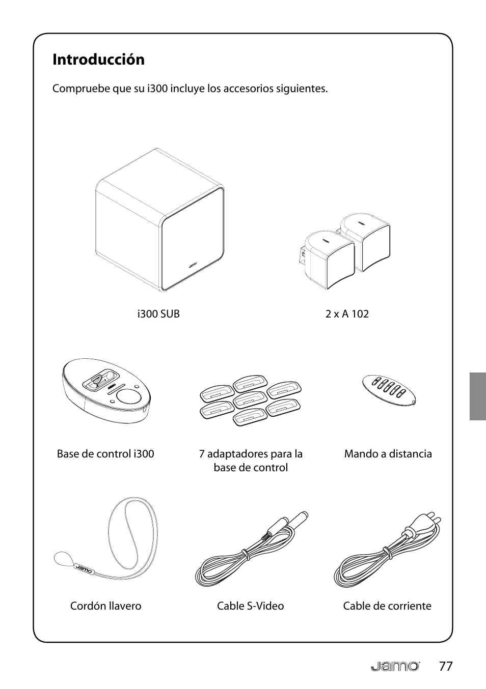 Introducción | JAMO i Series I300 User Manual | Page 77 / 124