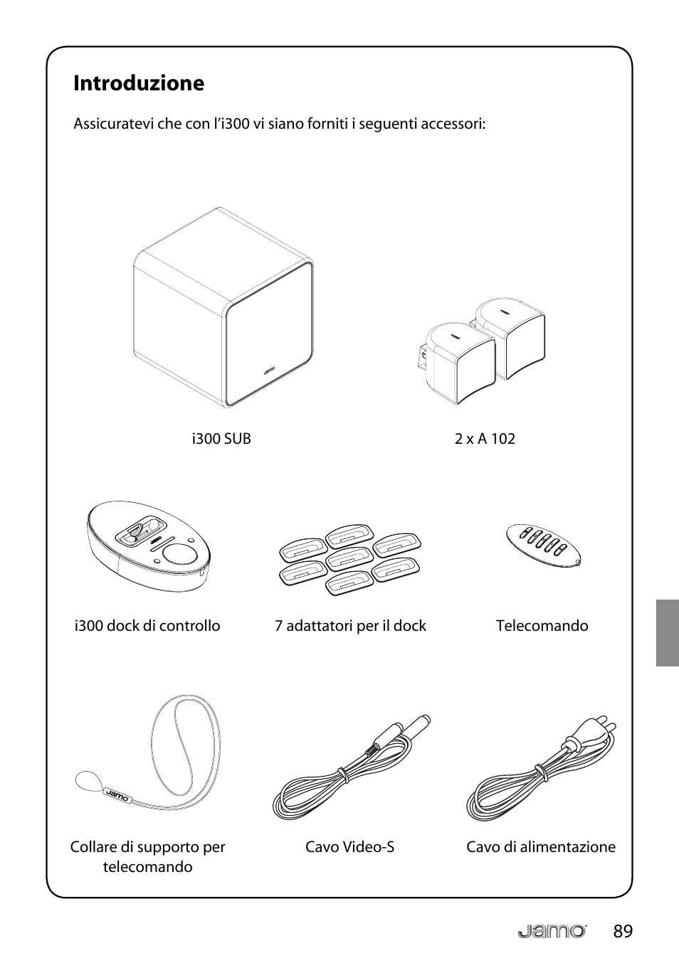 Introduzione | JAMO i Series I300 User Manual | Page 89 / 124