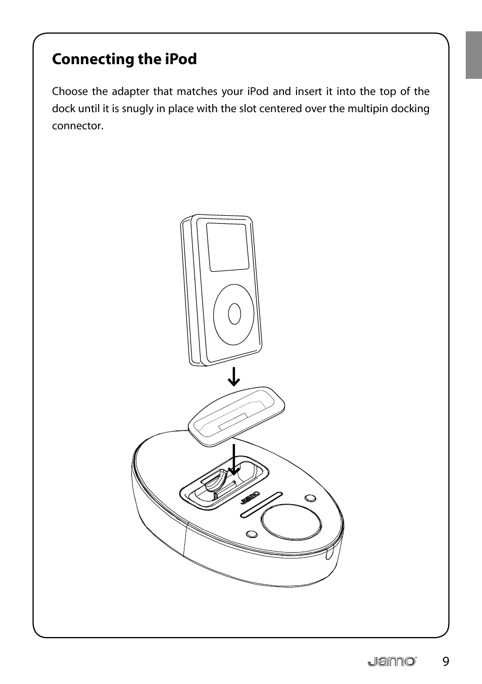 Connecting the ipod | JAMO i Series I300 User Manual | Page 9 / 124