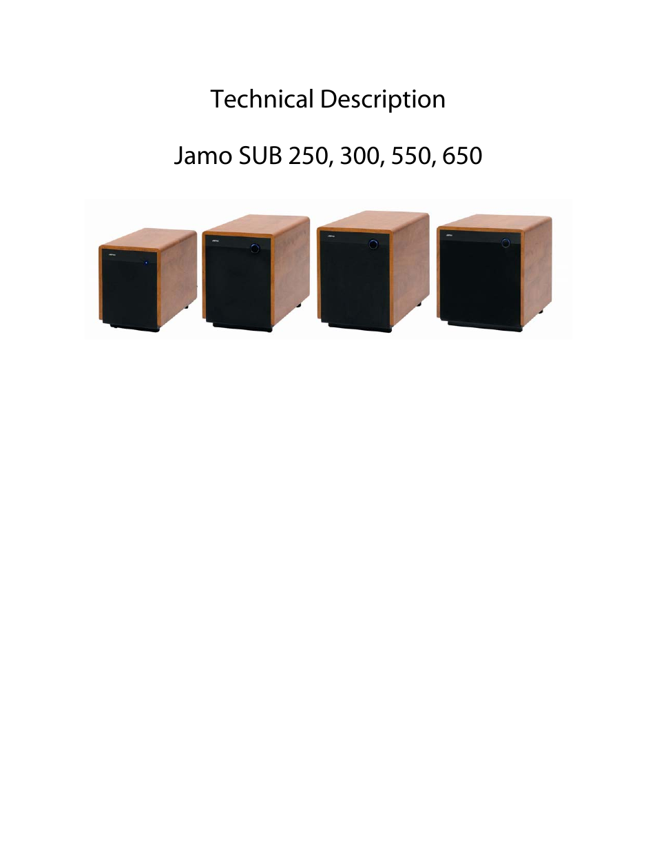 JAMO 250 User Manual | 9 pages