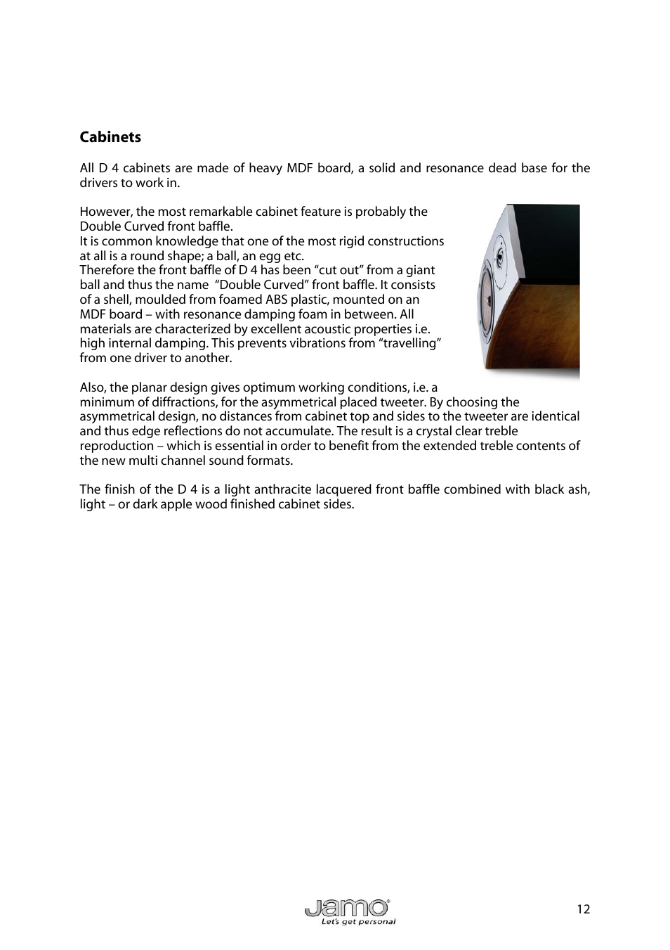 JAMO D 4 User Manual | Page 12 / 12
