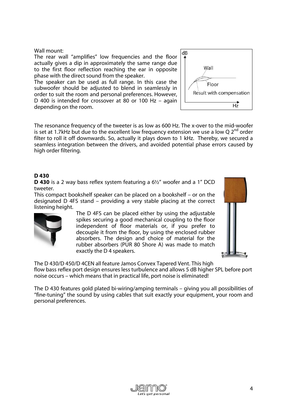JAMO D 4 User Manual | Page 4 / 12
