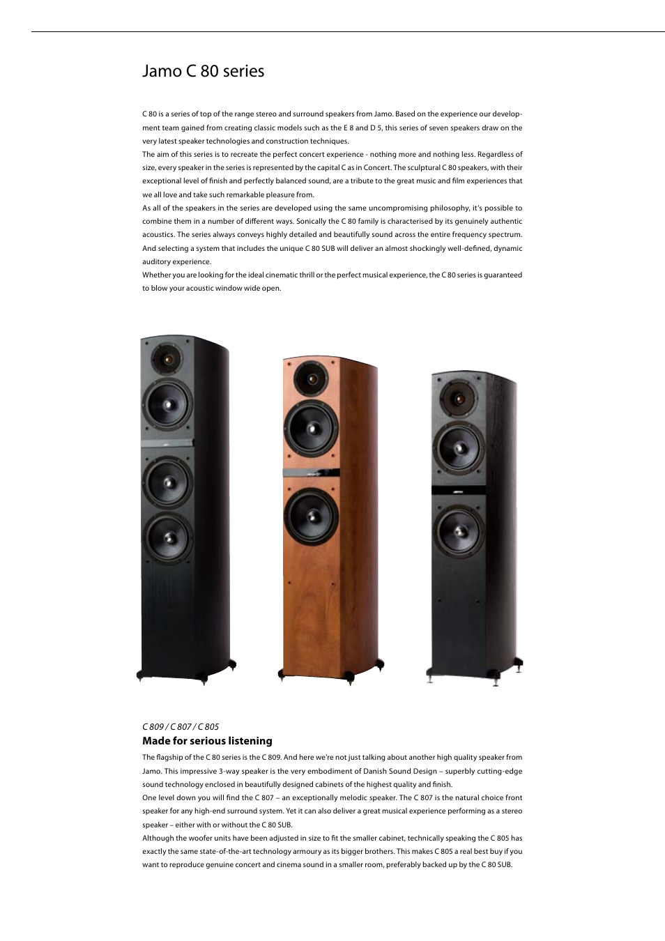 Jamo c 80 series | JAMO C 80 User Manual | Page 2 / 8