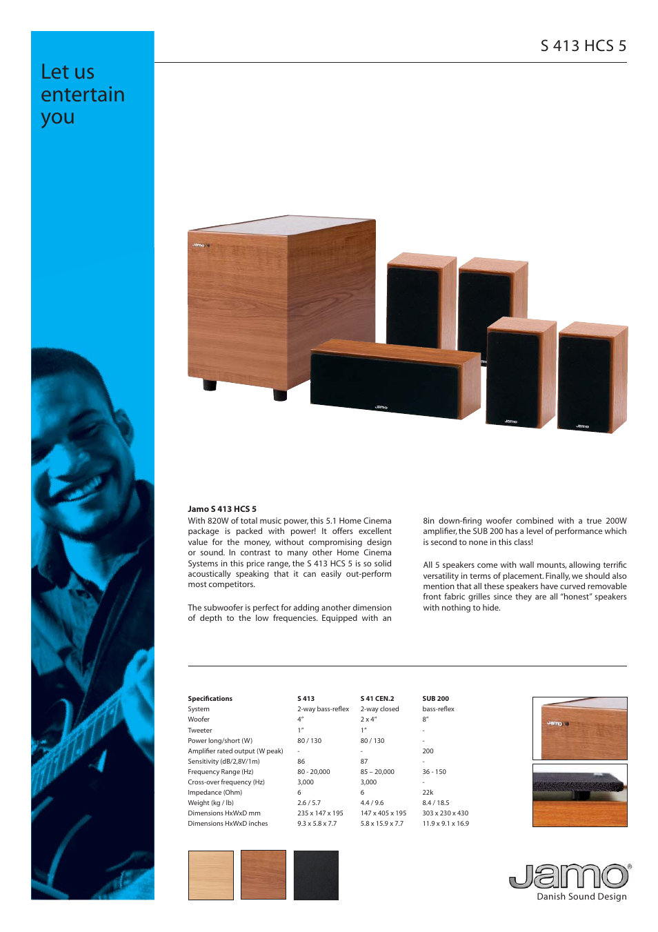 JAMO S 413 HCS 5 User Manual | 1 page
