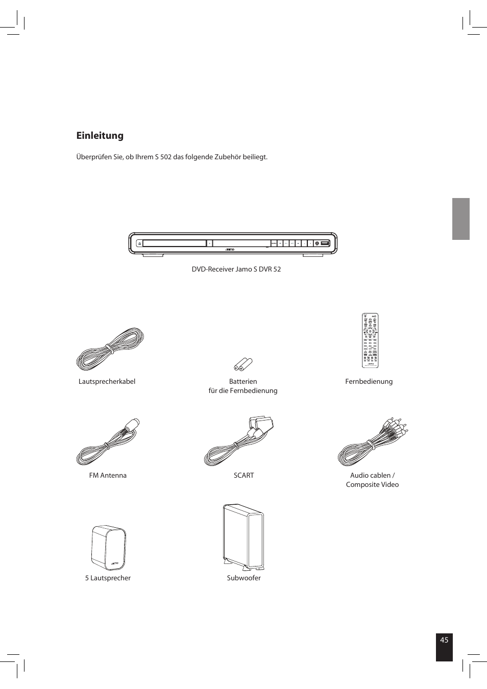 Einleitung | JAMO S 502 User Manual | Page 45 / 124