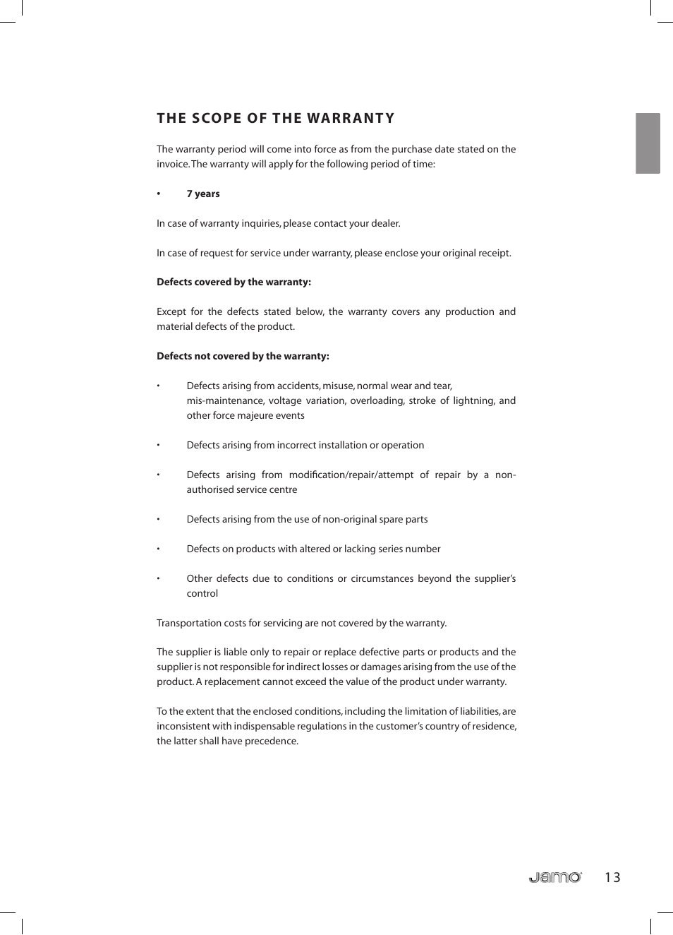JAMO R 907 User Manual | Page 13 / 122