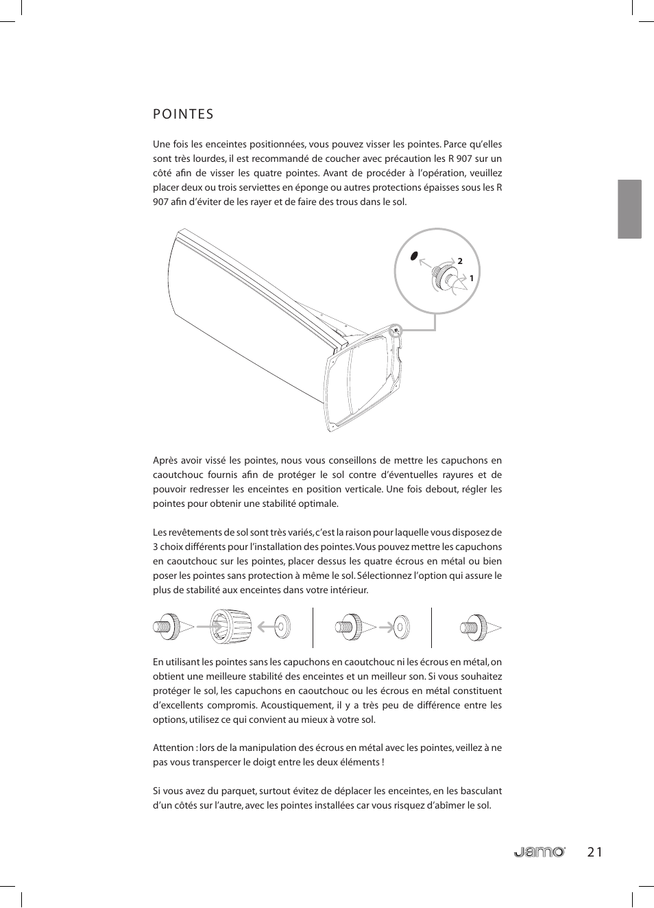 JAMO R 907 User Manual | Page 21 / 122