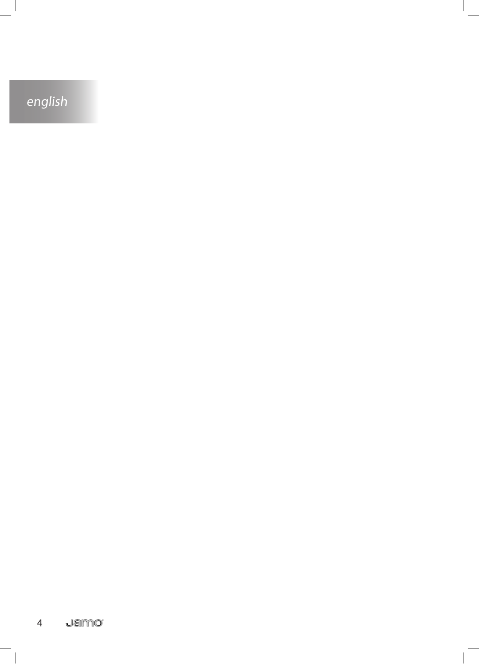 English | JAMO R 907 User Manual | Page 4 / 122