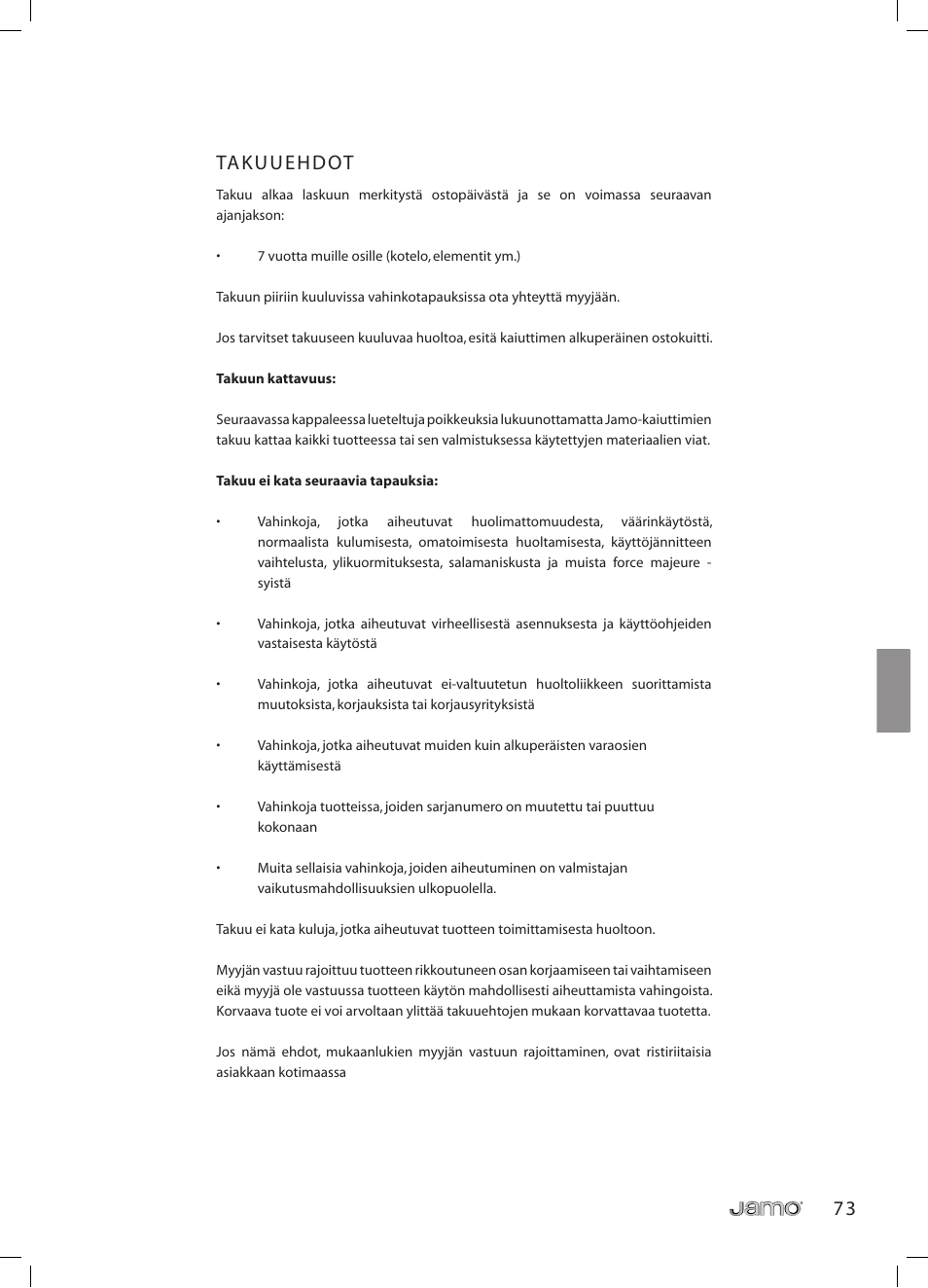 JAMO R 907 User Manual | Page 73 / 122