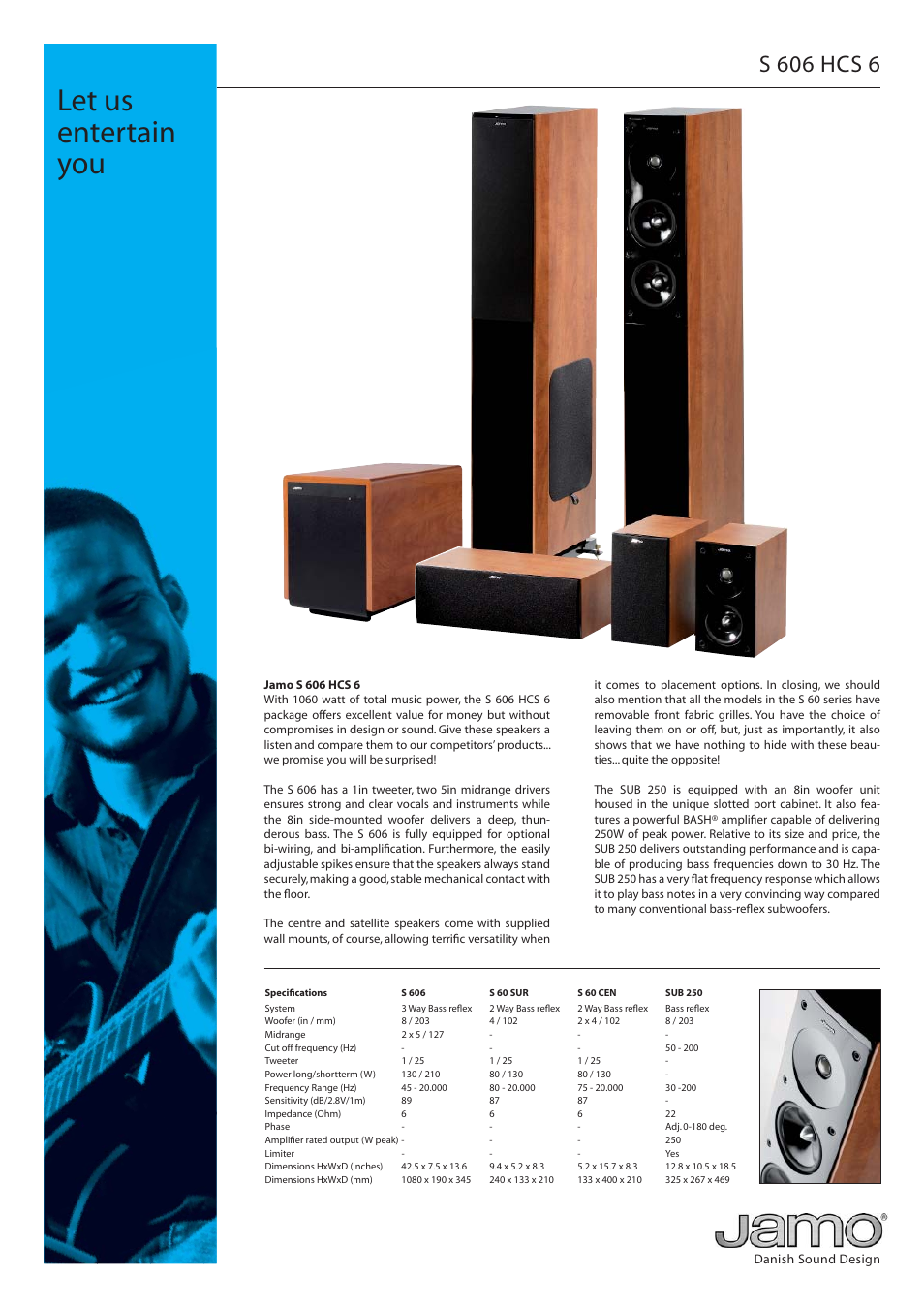 JAMO S 606 HCS 6 User Manual | 1 page