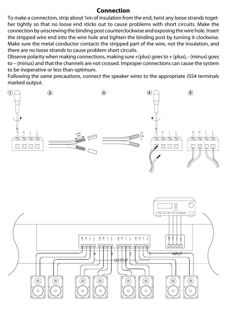 Connection | JAMO JSS4-TS User Manual | Page 3 / 4