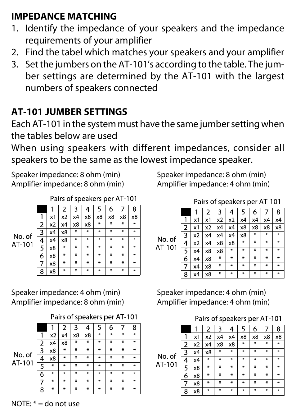 JAMO AT101 User Manual | Page 3 / 4