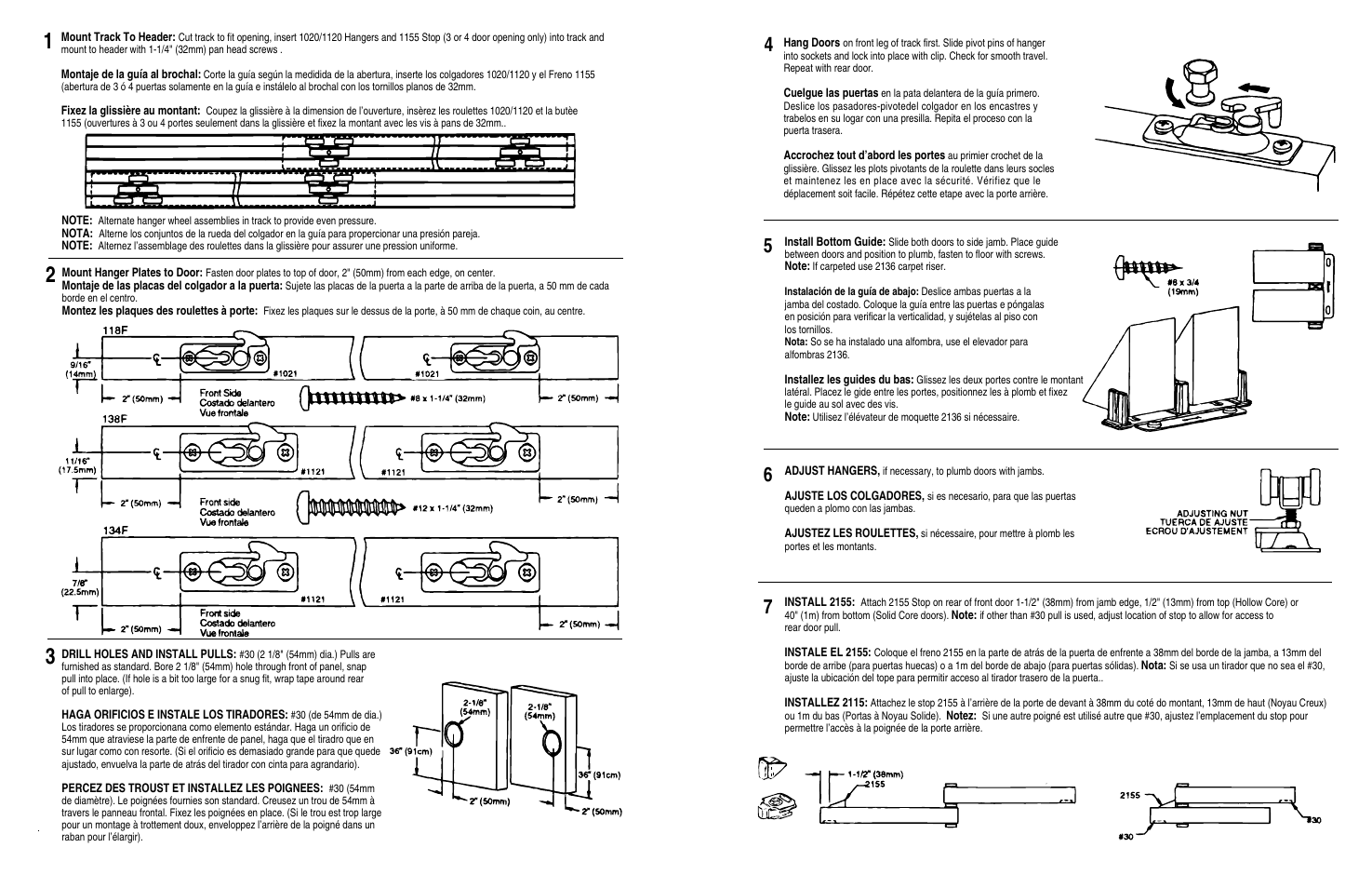 Johnson Hardware 118F Series User Manual | Page 2 / 4