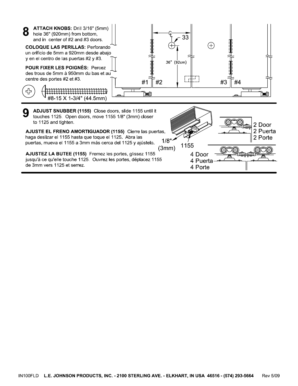Johnson Hardware 100FD Series User Manual | Page 4 / 4
