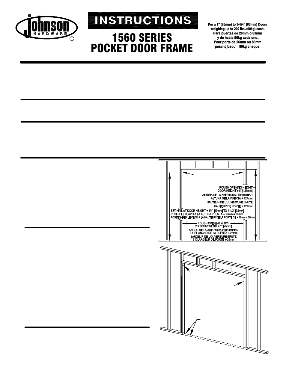 Johnson Hardware 1560 Series User Manual | 4 pages