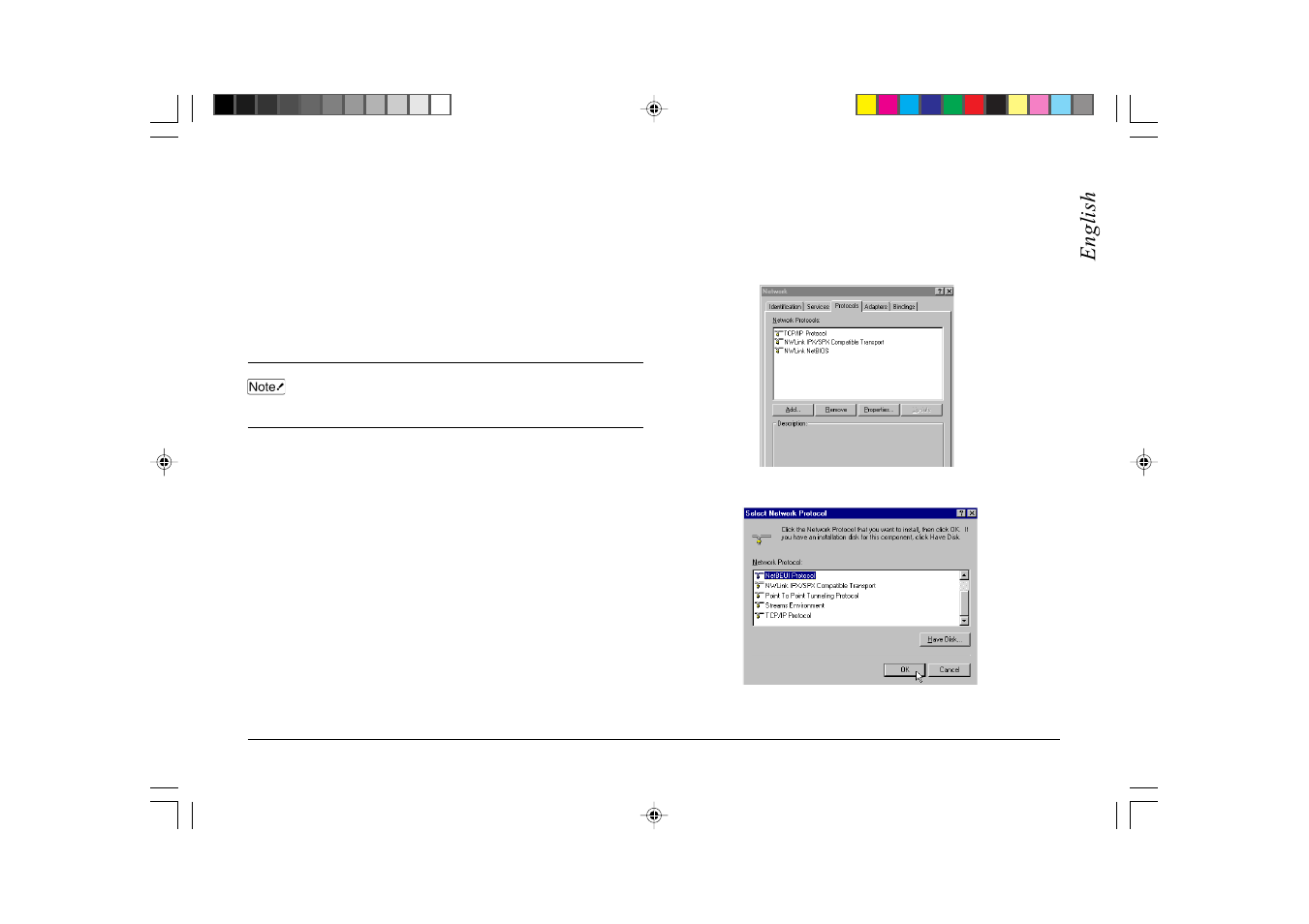 English with the netbeui protocol | Japan Tiger 7100e+ User Manual | Page 45 / 160